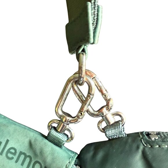 Lululemon Dual IDLM WHT Ideal Mint Pouch Wristlet Clutch Women's Green Logo - Picture 4 of 5